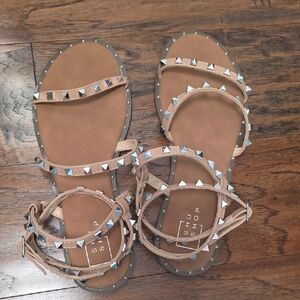 She Shop Studded Gladiator Sandals - 8